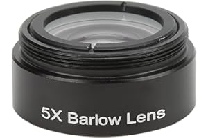 5X Barlow Lens, Telescope 5X Magnification Lens Telescope Barlow Lens M28.6 Threaded Interface Aluminium Alloy Optical Glass 