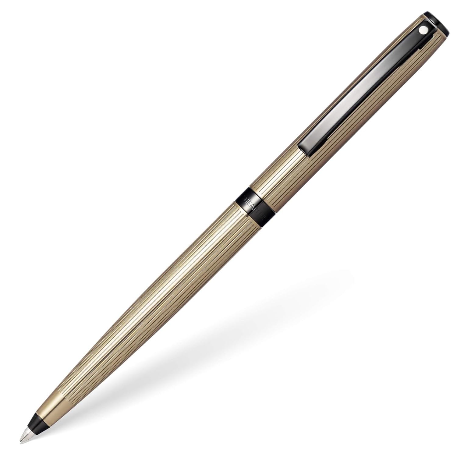 Sheaffer Sagaris - Refillable rollerball pen, titanium grey, polished black PVD trim