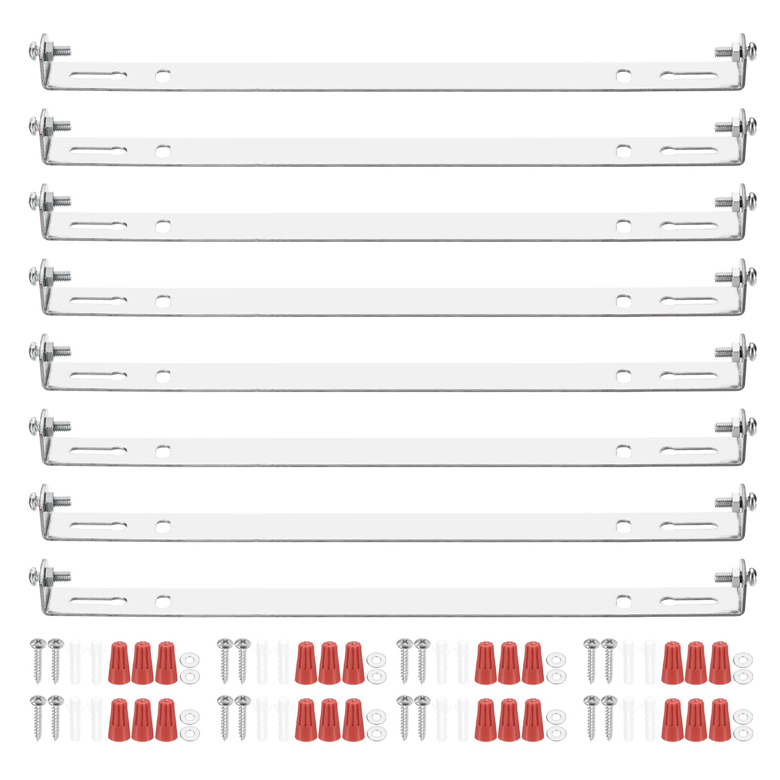 PATIKIL 185mm (7.28") Universal Light Fixture Mounting Bracket Kit, 8 Set Light Crossbar Ceiling Light Plate with Screw for Wall Light Ceiling Light Pendant Chandelier