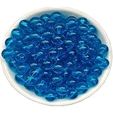 Glass Beads 6mm 140pcs Round Smooth Loose Beads for Bracelet Necklace Jewelry Making Craft DIY(6mm, 50604 Lake Blue)