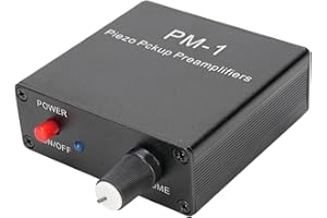 ZOPSC Piezo Pickup Preamp Amplifier for Guitar Cello Violin Ukulele Mandolin with Type C Charging Cable 10 Hours Battery Life