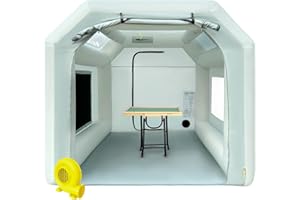 Sewinfla Portable Inflatable Paint Booth Tent with Powerful Blower Inflatable Spray Booth with Air Filter System, Blow Up Paint Booth