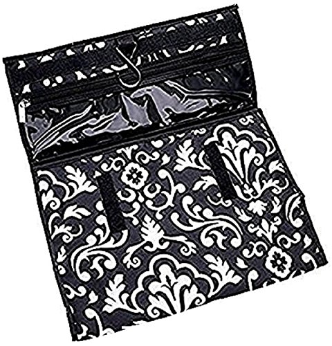 Hanging Travel Organizer, 9 Large Clear Zipper Pockets for Makeup, Toiletry, Cosmetics, Underwear, Jewelry, Lingerie Holder Bag for Women - Closet, Wall or Door (Paisley)