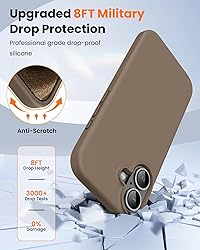 OuXul Designed for iPhone 16 Case,Shockproof Liquid