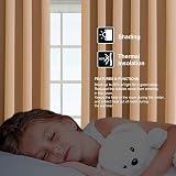 Aspire Homeware Blackout Curtains 66x72 Eyelet Thermal Beige Pair view 8