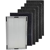 Slirceods 25630 Filter Compatible with Lasko YY25630 Replacement Filter Pack HF25630 Pure Platinum Air Purifier(1 +Aluminum honeycomb+ 4 Carbon Pre-Filters)