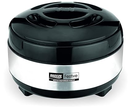 Breeze Stainless Steel Casserole, 2.5 Liters, Black