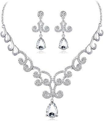 Amazon Kimberley ブライダル アクセサリー 2点 セット ラインストーン ネックレス ピアス ウェディング 結婚式 ジュエリー ネックレス 通販 Amazon Kimberley ブライダル アクセサリー 2点 セット ラインストーン ネックレス ピアス ウェディング 結婚式 ジュエリー ネックレス 通販