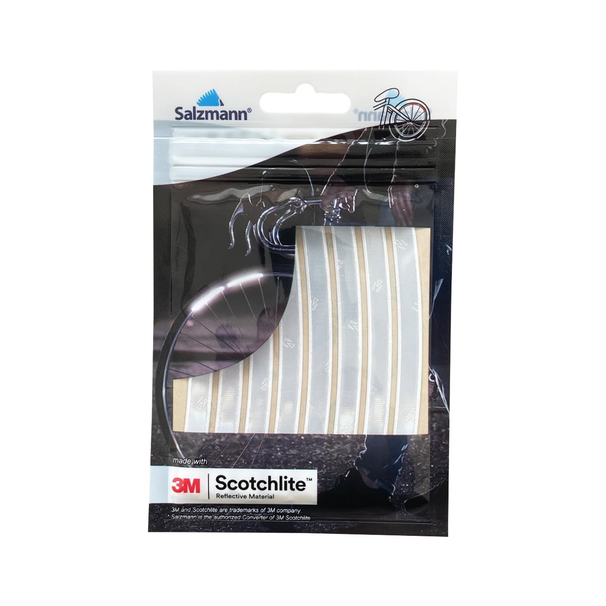 Salzmann Reflective Stickers | High Visibility Stickers for Backpacks, Bikes, Helmets, Prams, etc. | Weatherproof Outdoor Safety Stickers | Made with 3M Reflective Material