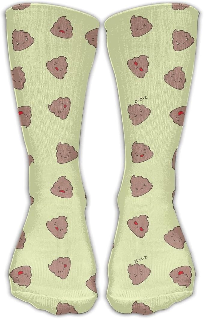 Kawaii Poop Casual Novelty High Athletic Sock Outdoor Gift Amazon.ca