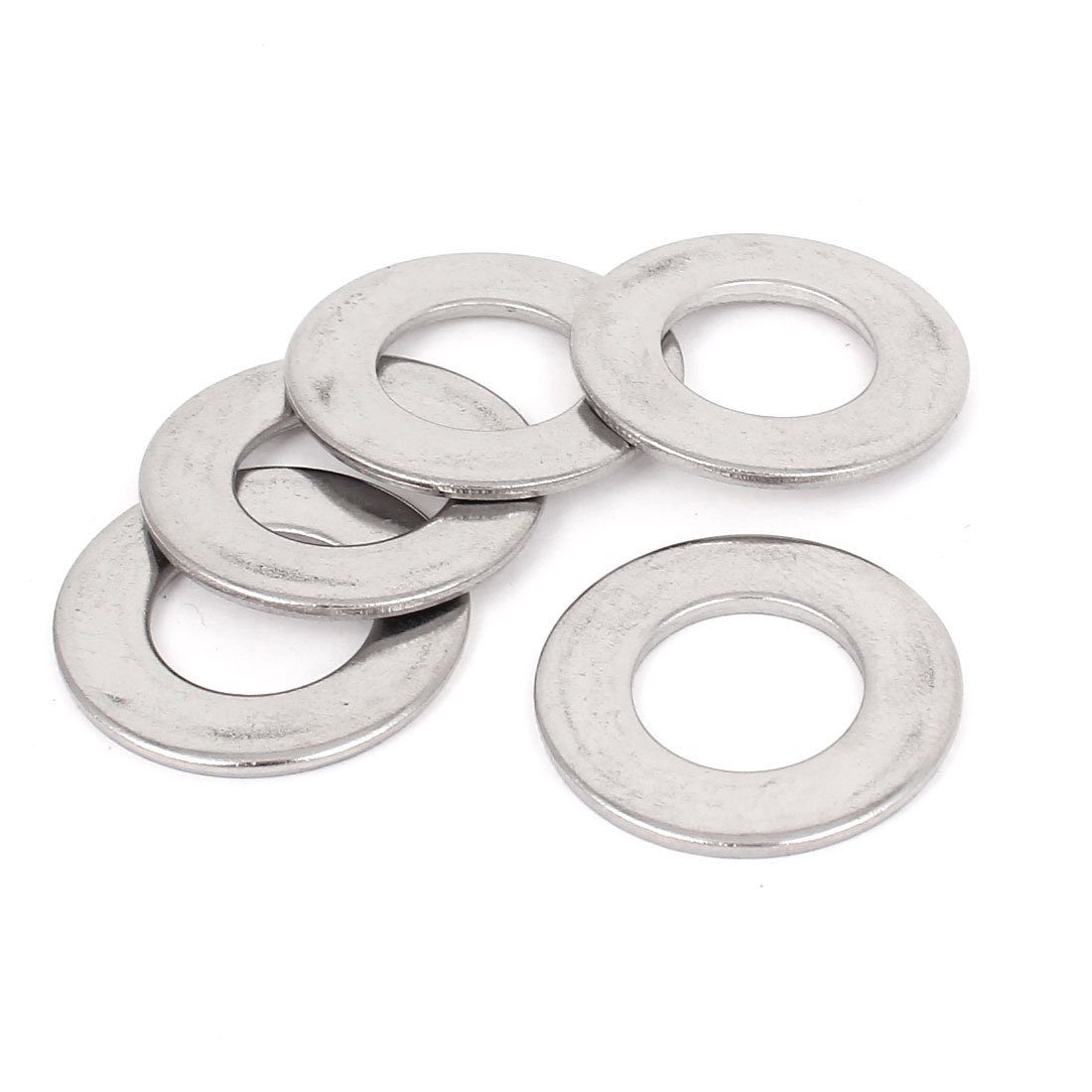 Sourcingmap 5Pcs 304 Stainless Steel Flat Washer M14 x 28mm x 2mm for Screws Bolts