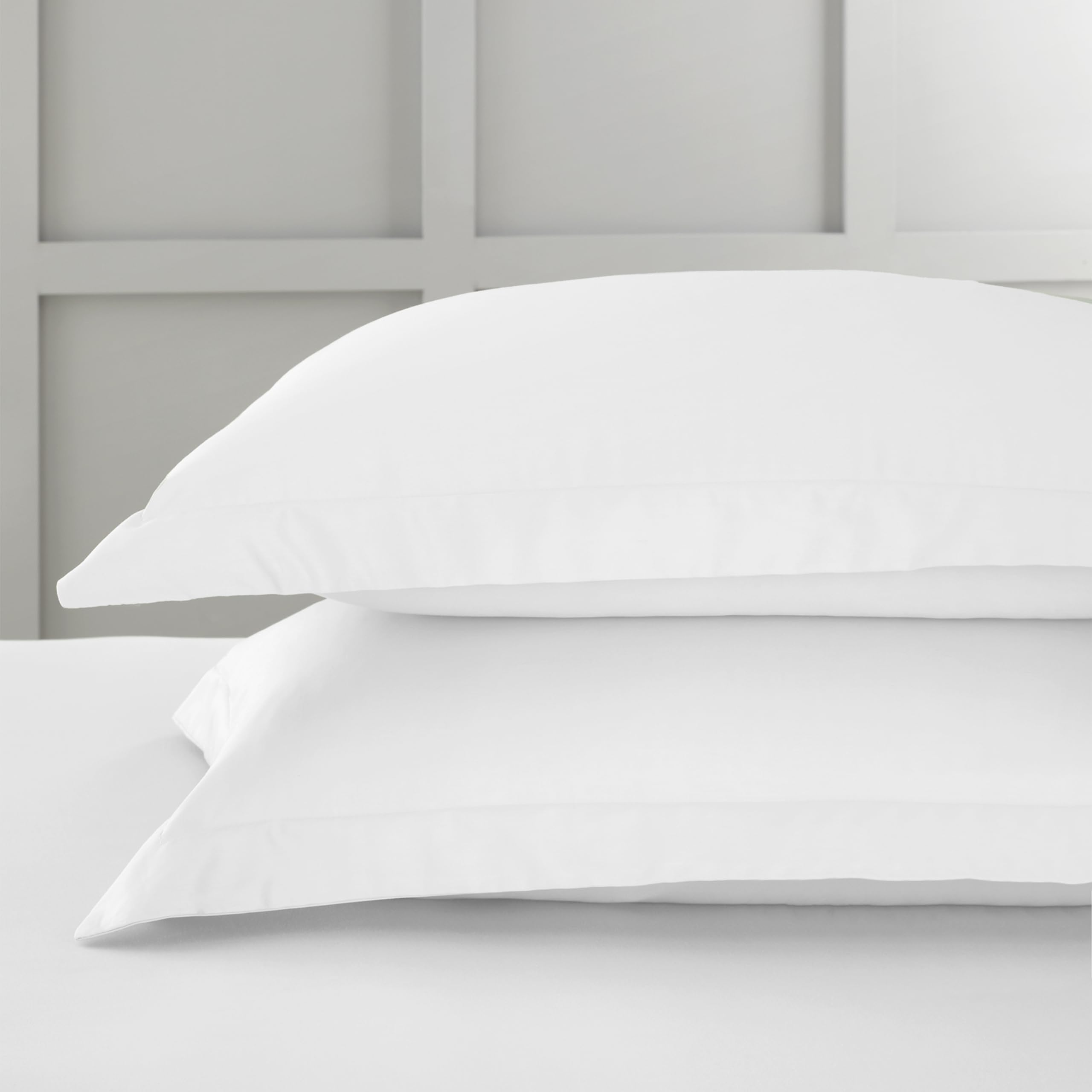 400 Thread Count Cotton Sateen Oxford Pillowcase Pair White