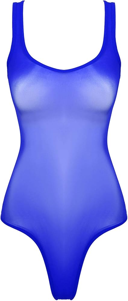 YUUMIN Damen Transparent Mesh Body Ärmellos Sexy Offen Elegant ...