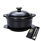 GOVNPJ Korean Stone Pot, Ceramic Sizzling Hot Pot