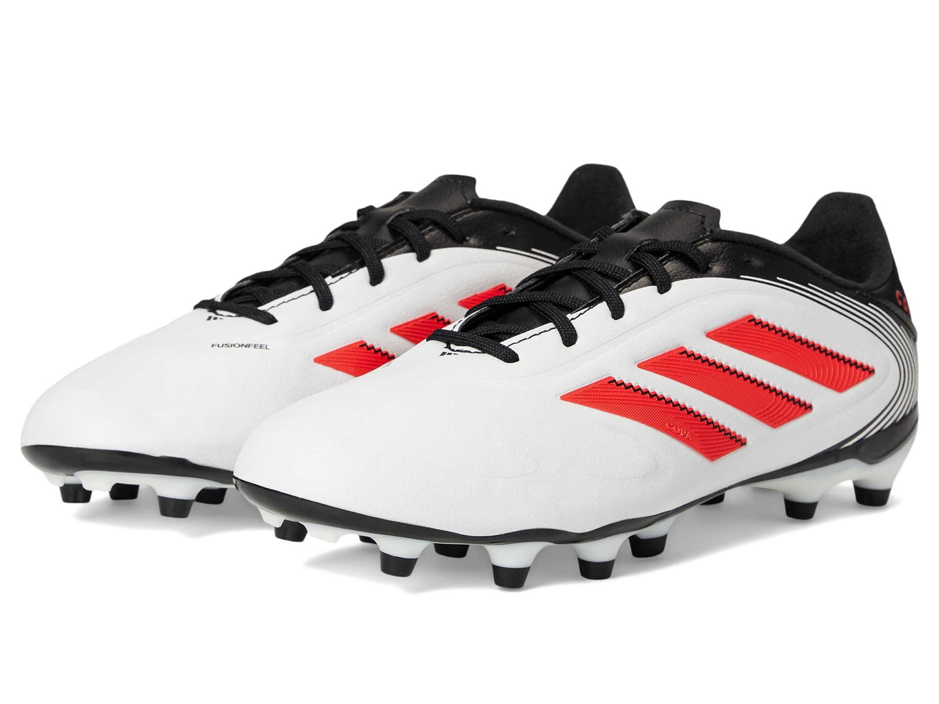 Photo 1 of adidas Copa Pure 3 League Firm Multi Ground Sneaker, White/Lucid Red/Black, 2.5 US Unisex Little Kid