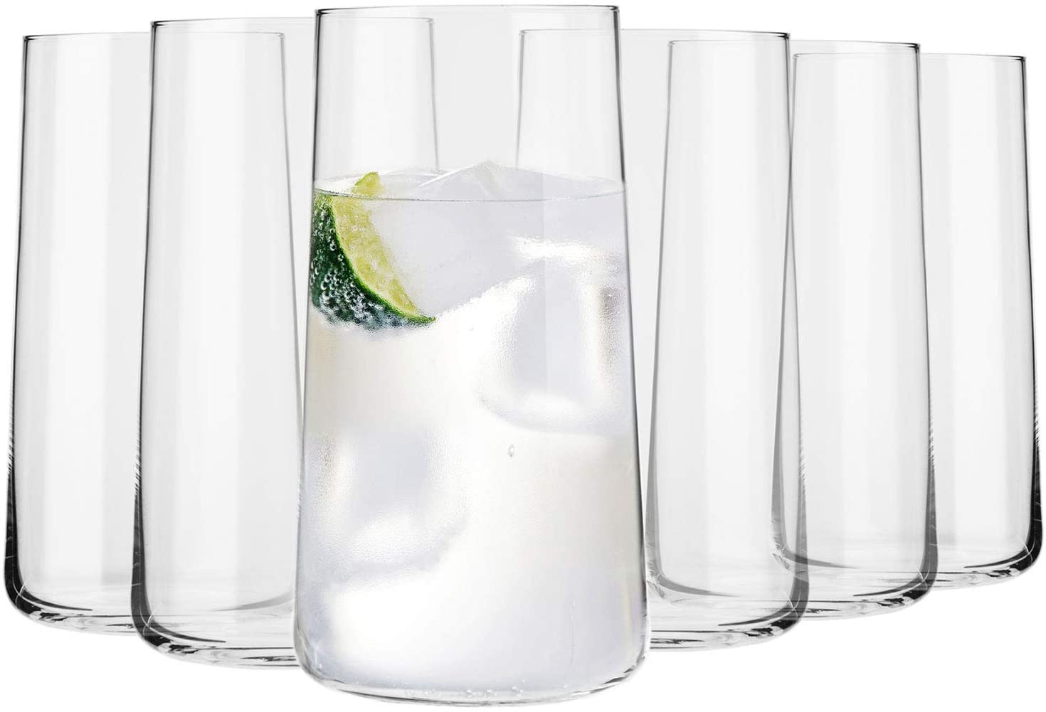 Krosno Water Glass, Drinks and Other Cold Drinks | Set of 6 | 540ML | Avant-Garde Collection | Perfect for Home, Restaurants and Parties | Dishwasher Safe