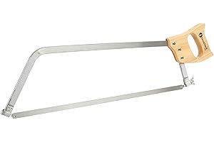 GREAT NECK GreatNeck BUS22 Bone Saw 22 Inch, Game and Meat Saw, Solid Steel Frame, High Carbon Blade, Hardwood Handle, Meat Processing Equipment