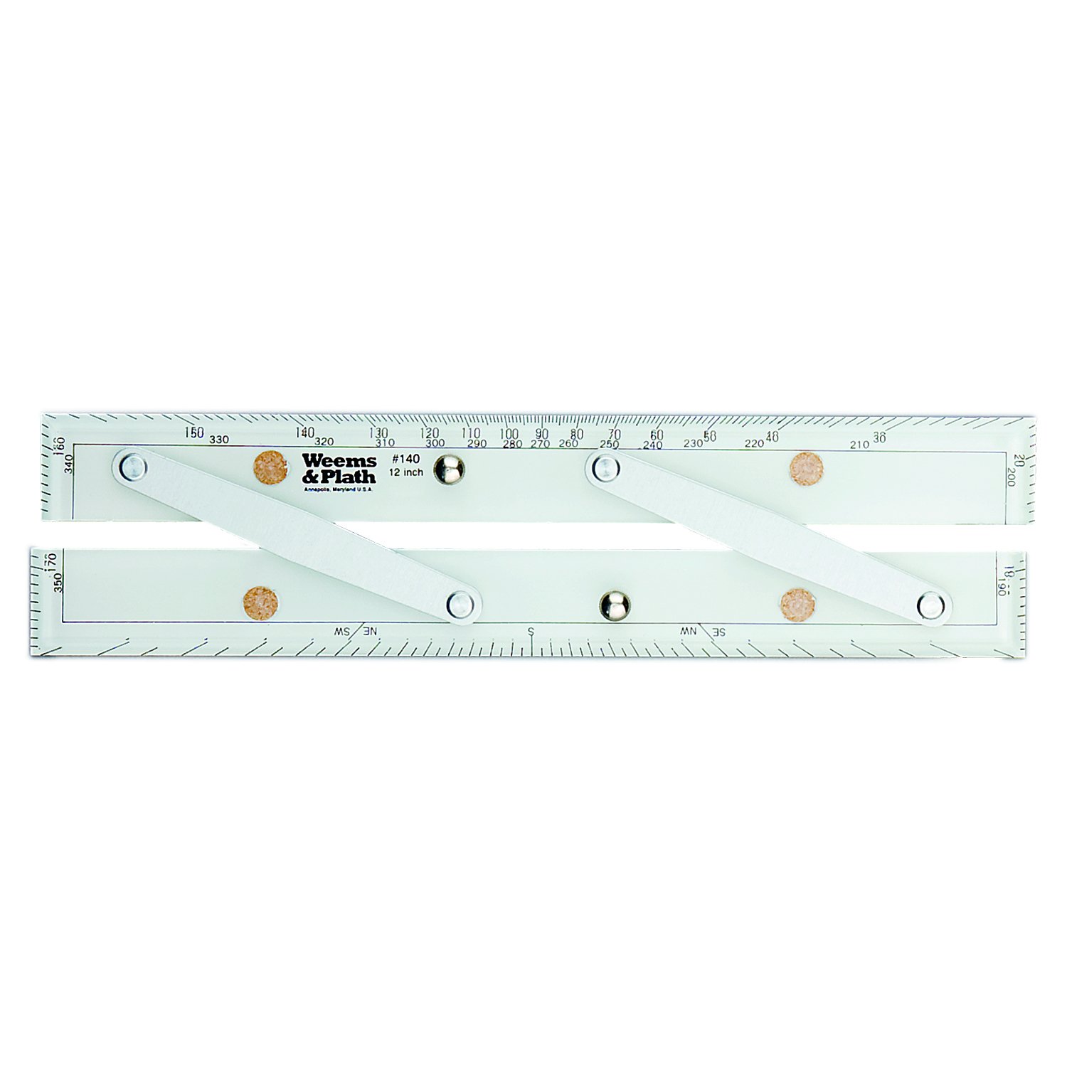 Weems & Plath 12” Parallel Ruler #140 with Brushed Aluminum Arms