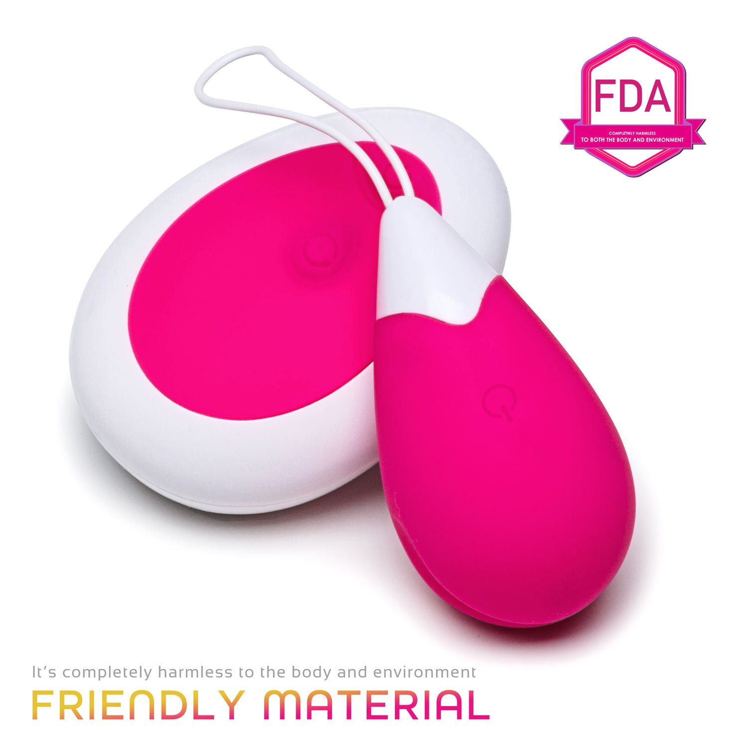 Zubrex Rechargeable Wireless Remote Through - Wall Controlled Egg Kegel Ball Silicone for Women or Personal Use