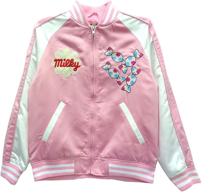 Amazon Jr 9516m 不二家 ペコちゃん 刺繍 サテン スカジャン コート ジャケット 通販