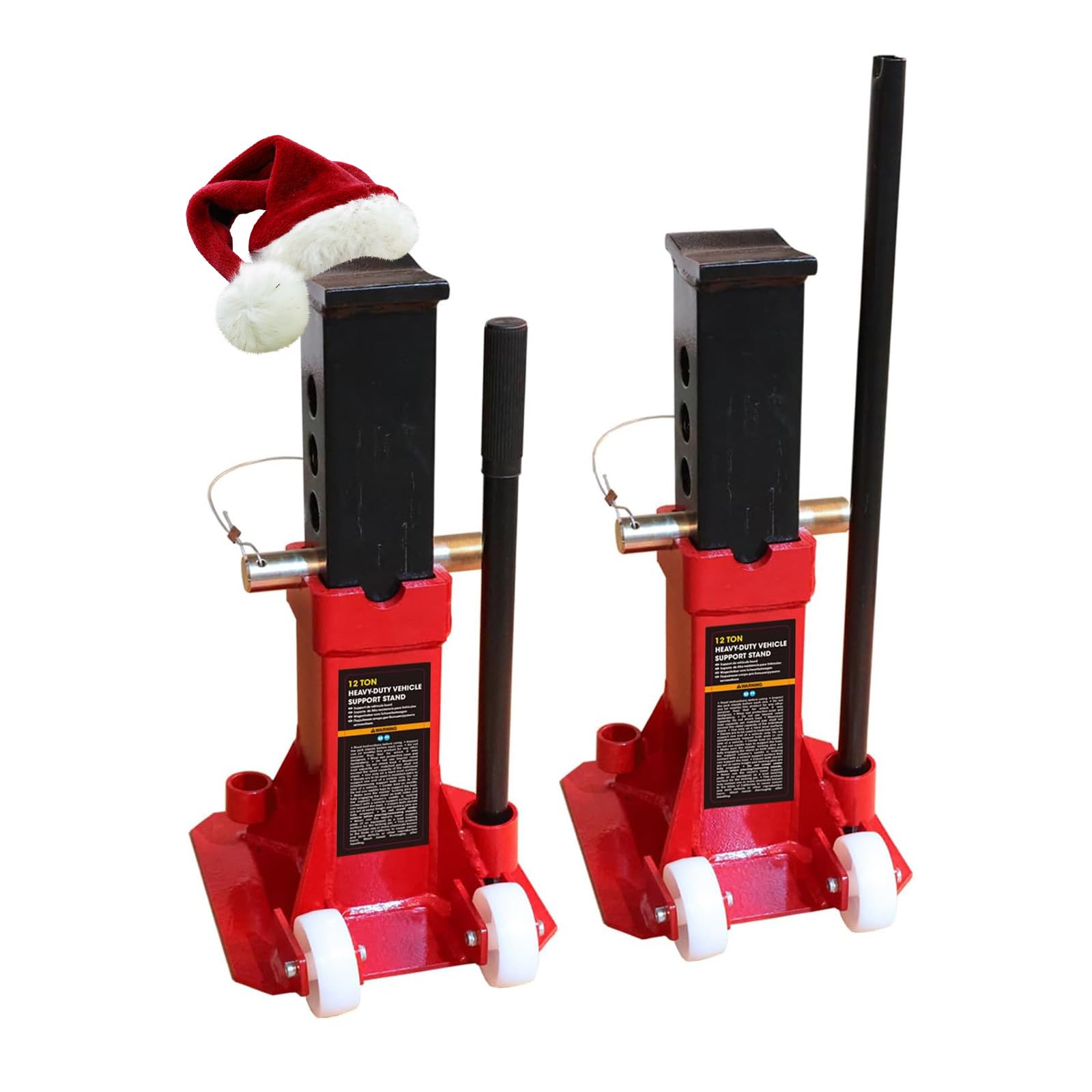 Photo 1 of ** NEW** Torin ATZ120006PB Heavy Duty Jack Stands: Pin Style Jack Stand with 2 Casters and Handle, Easily Portable Car Stand for Car SUV, Truck and Pick Up, 12 Ton (24,000 lb) Capacity, Red