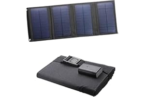HEMOTON Foldable USB Solar Charger Portable Outdoor Power Bank Panel for Camping Hiking Emergency Mobile