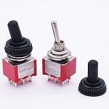mxuteuk 10x DPDT 2 Position ON-ON Mini Toggle Switch 6 Pin 5A 125V MTS-202 view 4