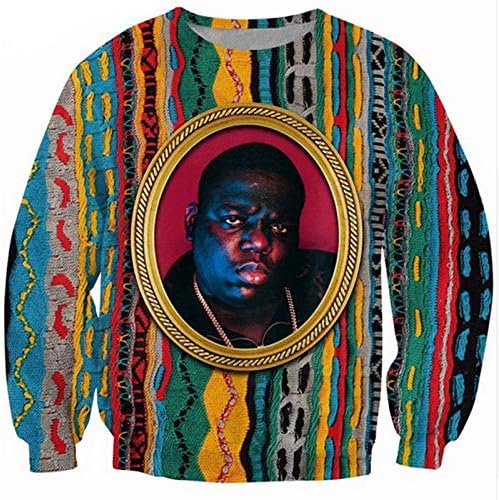 ZGDGG Mens Biggie Smalls Long Sleeve Big SizeT-Shirts Casual Men Tee
