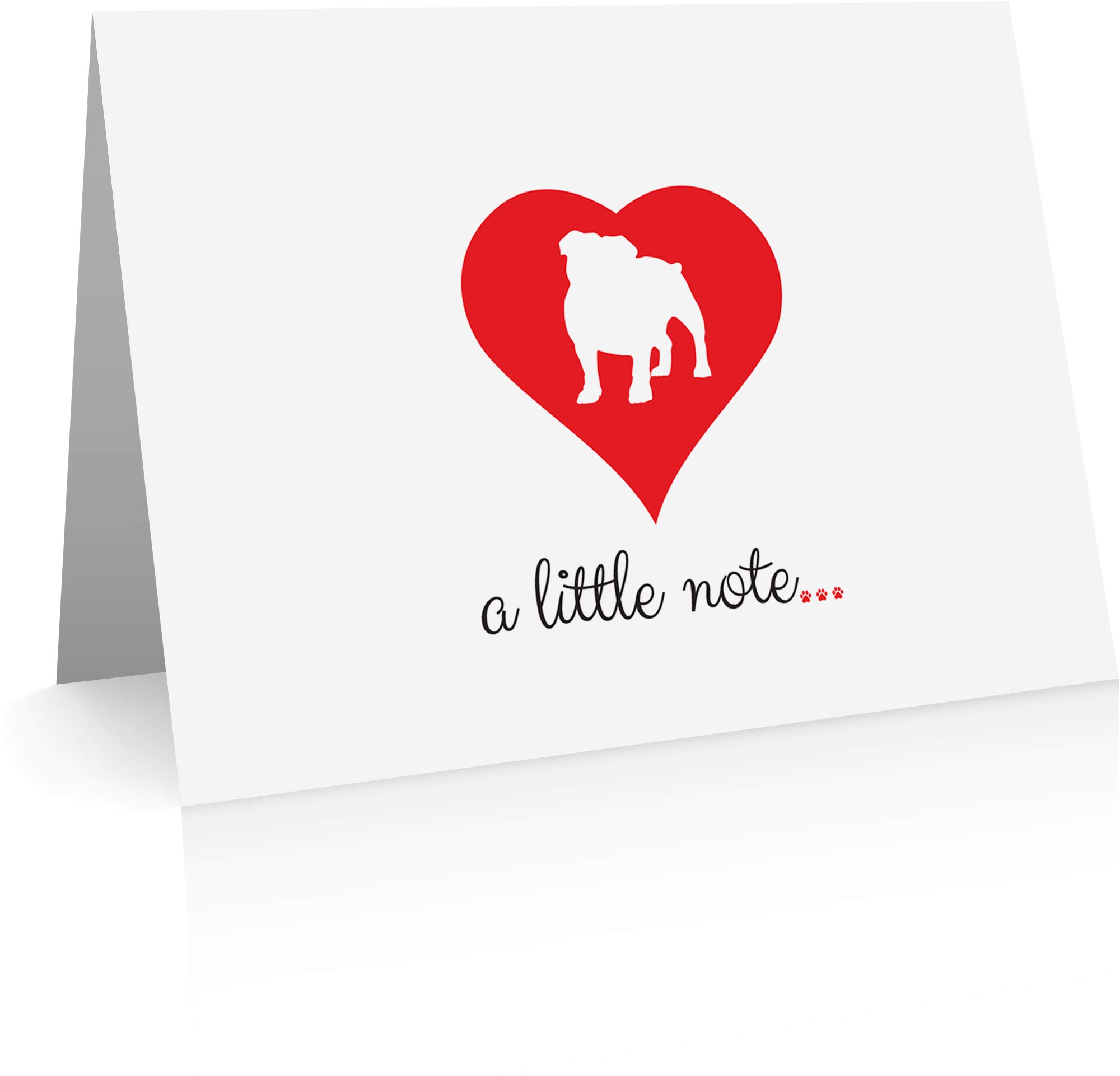 Bulldog Note Cards (24 Fold-over Cards and Envelopes) Dog Breed Thank You Cards