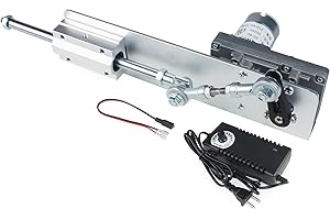 YIDOFENG Reciprocating Cycle Linear Actuator, DC 24V Adjustable Telescopic Rocker Arm Mechanism Gear Motor with Speed Controller Regulation Adapter (2cm-8cm/210RPM)