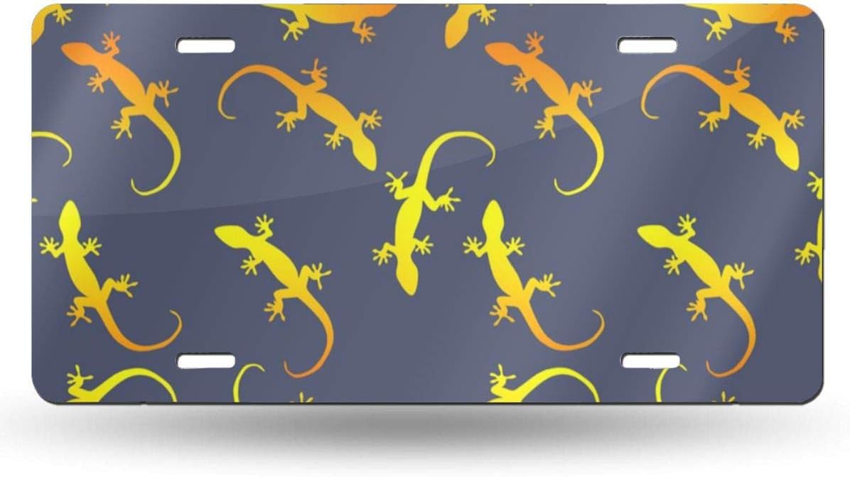 Lizards Gecko Party License Plate Car Front Metal Aluminum