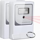 Smart Counter Retail People Counter Sensor - Wireless Door Counter for Business, Infrared Foot Traffic Counter, Battery Operated Customer &amp; Visitor Counter, Reset Key, Easy Install, White