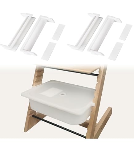 Storage Box w/Hook for Stokke Tripp Trapp High Chairs, Back-Mounted Organizer, Space Saving for Toys, Snacks or Feeding Accessories (White) : Baby