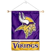 Minnesota Vikings Banner Window Wall Hanging Flag with Suction Cup