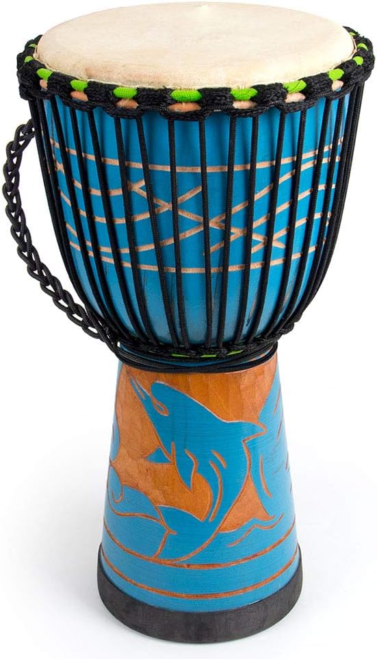 Djembe Drum African Bongo Congo Wood Drum Deep Carved Solid Mahogany