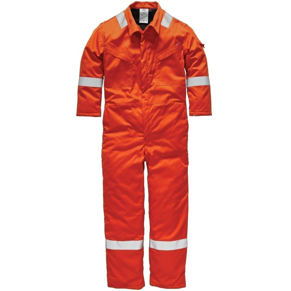 Dickies FR5409 OR 42T Size 106 "Pyrovatex" Insulated Coverall Orange