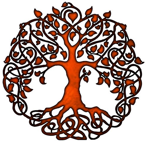 Tree Of Life Cut Out Faux Copper Finish Metal Sign - Tree of life wall art