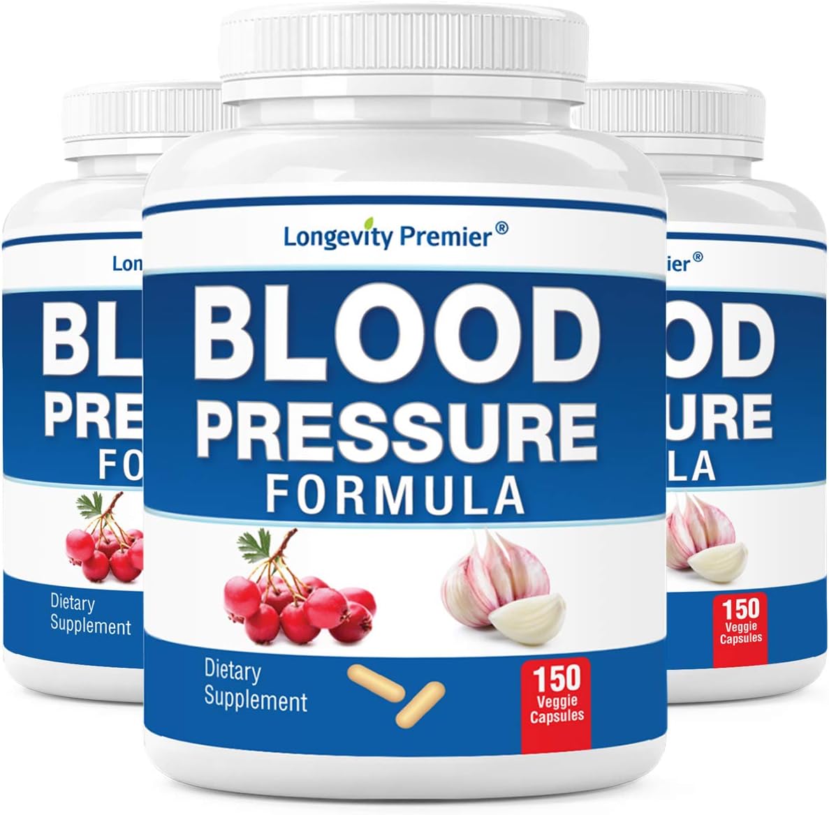 Longevity Blood Pressure Formula [90 Capsules] - Scientifically formulated with Natural Herbs. Best Blood Pressure Supplement: Health & Personal Care