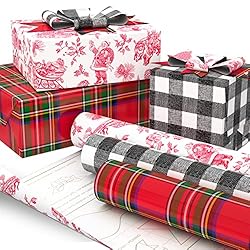 Hallmark Holiday Plaid Wrapping Paper with Cutlines