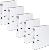Office Centre 5 x White A4 75mm Lever Arch Files Premium Ring Binder