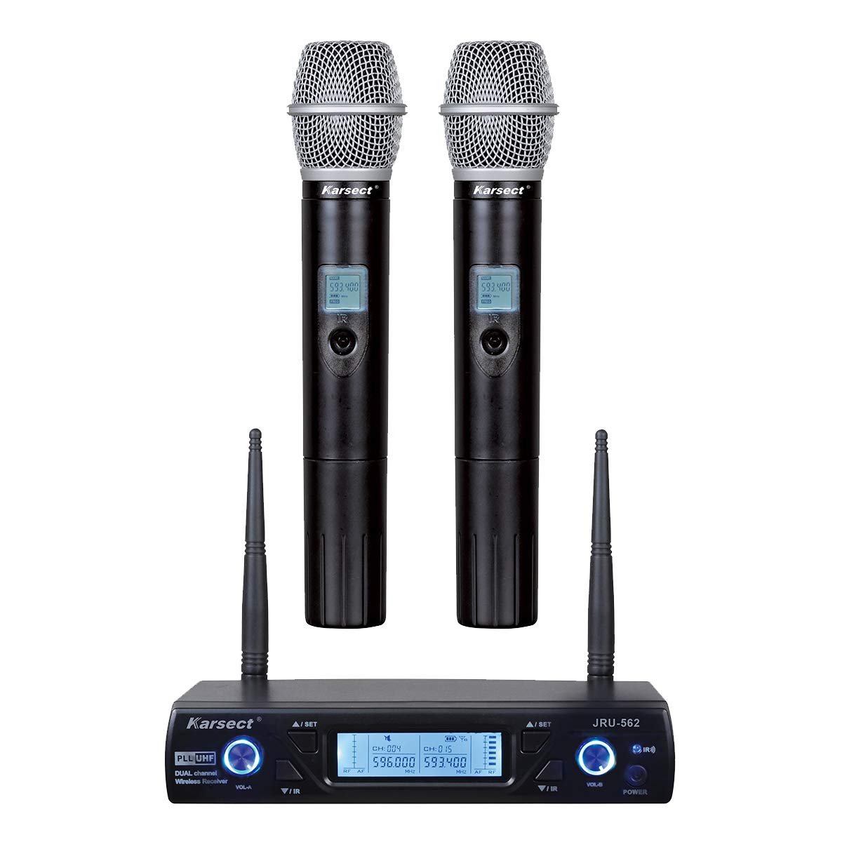 Karsect JRU-562 / HT-51C Wireless 2 x Handheld Microphone Set