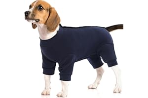 KUOSER Kouser Dog Surgery Recovery Suit, Soft Dog Surgical Recovery Suit Female Male, Dog Bodysuit Long Sleeve, Dog Onesie Pet Spay Suit for Anti-Licking Abdominal Wound, Dog Cone Alternative After Surgery