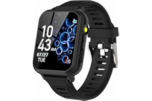 WISZODET Kids Smart Watch Boys, Kids Smart Game Watch with 24 Games HD Touch Screen Video Camera Music Player Pedometer Flashlight Alarm Clock 12/24 hr Kids Watches for Boy Gifts for 5-12 Year Olds Boy Girl