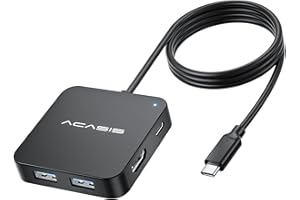 ACASIS USB C Hub Long Cable, USB C to HDMI Multiport Adapter, 4K HDMI, 100 W Power Delivery, 2 USB A 3.0 Port, 1 USB C Hub 3.0, USB C Dongle for MacBook Pro/Air, Laptop and USB C Devices（4FT）