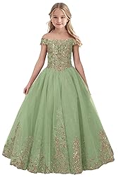 Tulle Flower Girl Dress for Wedding Sparkly