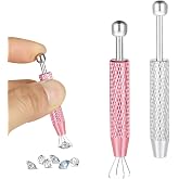 2 Pack Piercing Ball Grabber Tool, Stainless Steel Piercing Removal Tool | Piercing Tool For Changing Jewelry, Piercing Kit for Earring Nose Ring, 4 Prongs Gem Picker Tool, Flat-back Earring Tool