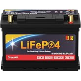 Lithium Start-Stop Car Battery GROUP 48, 12.8V 60Ah 1100CCA LiFePO4 Automotive Battery For Car, Truck, 60 Months Warranty