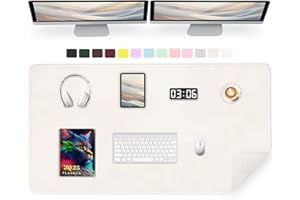 Large PU Leather Desk Pad, 47.2" x 17" Non-Slip Mat for Desktop, Office & Computer, Waterproof Blotter Pad, Keyboard Mat for 