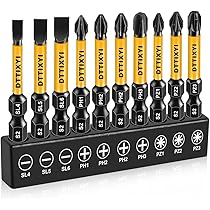 10-Pack Phillips Bits #2 Impact, 2-Inch Magnetic Phillips Head