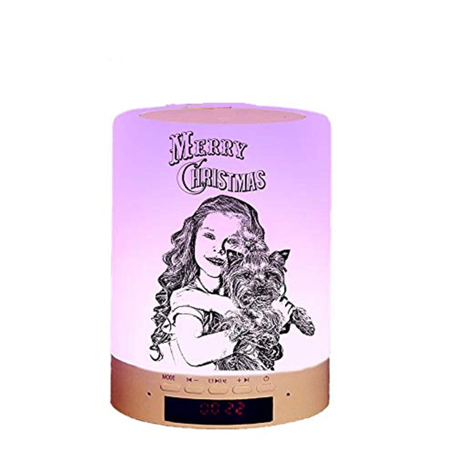 Personalized Photo Night Light Bluetooth Speaker, Bluetooth Speaker with Lights Bluetooth Speaker La